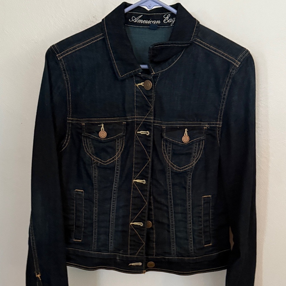 American Eagle Outfitters Dark Blue Denim Jacket